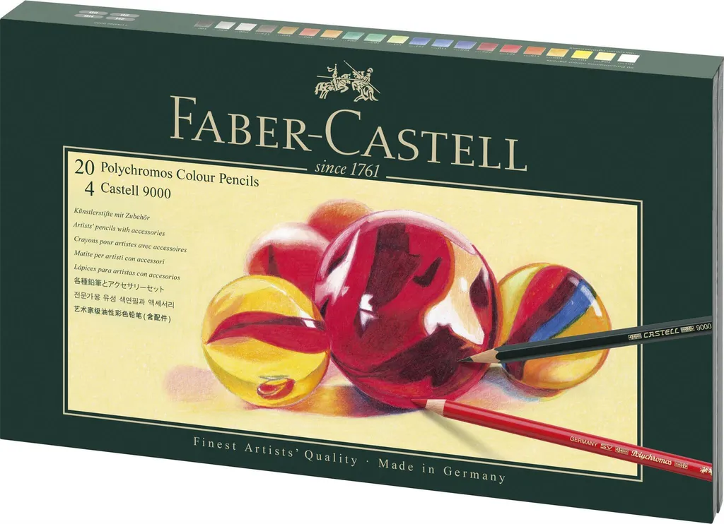 Crayons Polychromos Faber-Castell Résistants à la Lumière avec Set