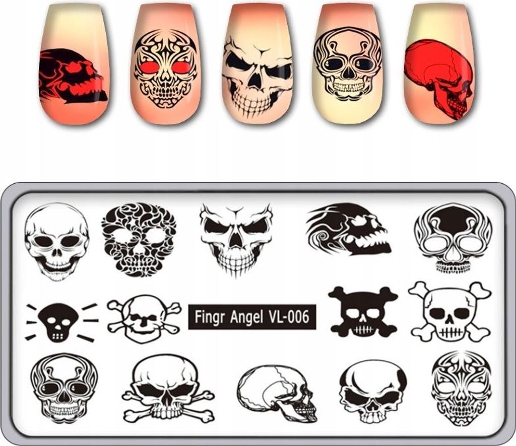 Finger Angel Nail Art Stempelplatte - VL - 006