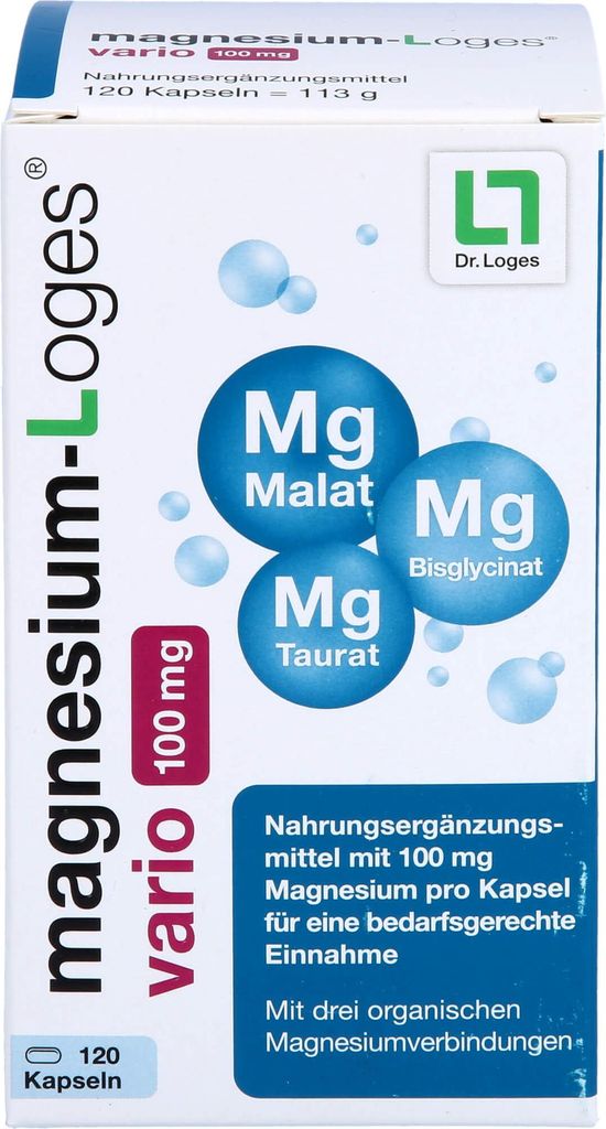 Magnesium-Loges vario 100 mg Kapseln, 120 St. Kapseln