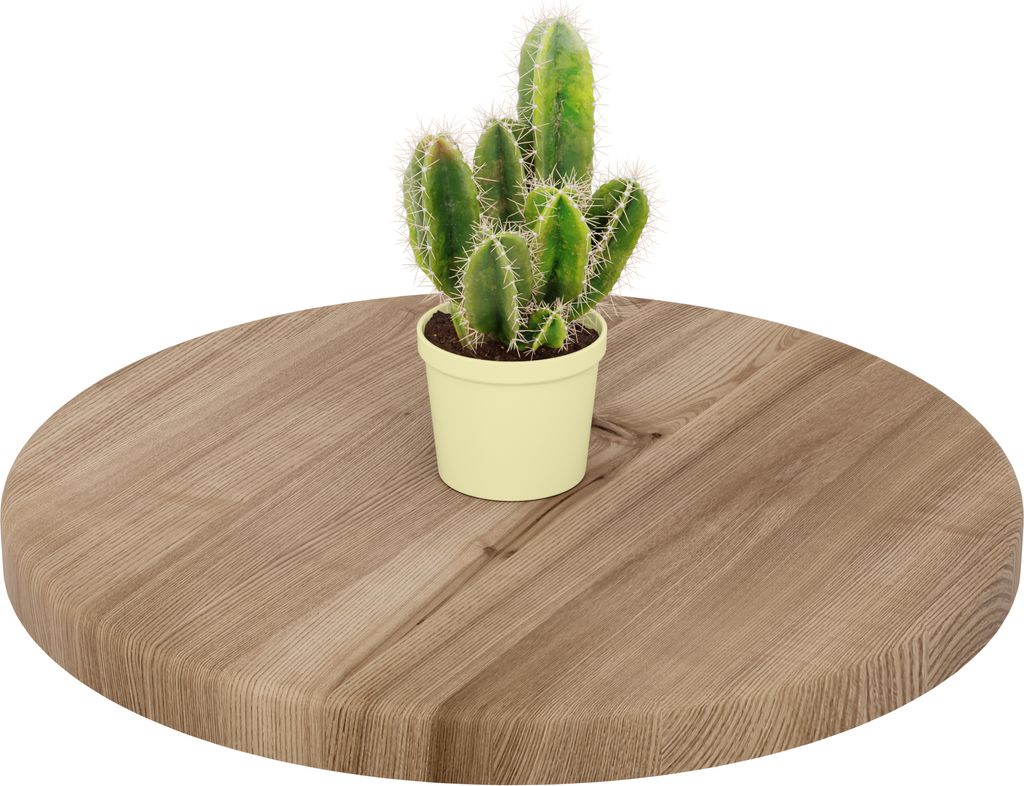 LAMO Manufaktur Holzplatte rund 40 cm aus Naturholz | Tischplatte für Couchtisch, Kaffeetisch, Nachttisch | Stärke: 28 mm | Farbe: Nussbaum