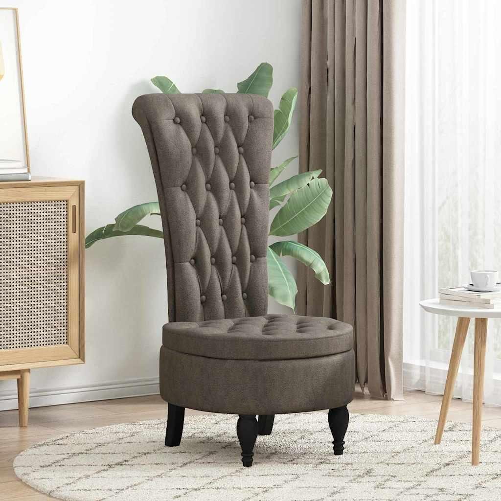 “2026 Modern“ Schlafsessel Dunkelgrau 56,5 x 70 x 110cm Kunstwildleder - Designermöbel 811210 - Fernseh- & Relaxsessel