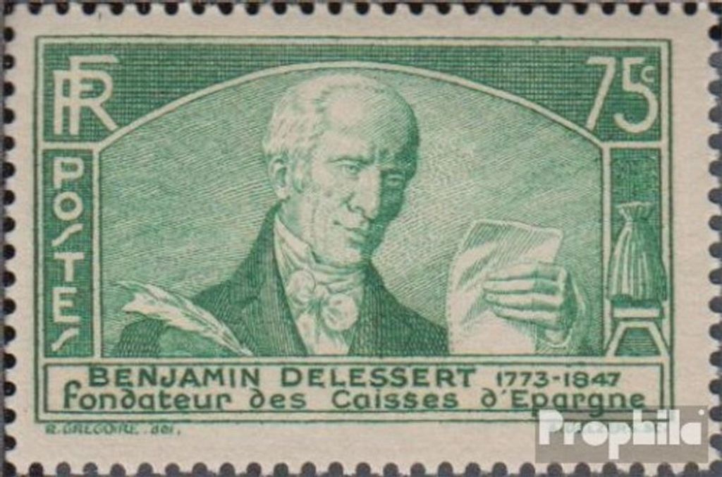 Briefmarken Frankreich 1935 Mi 299 (kompl.Ausg.) postfrisch B. Delessert
