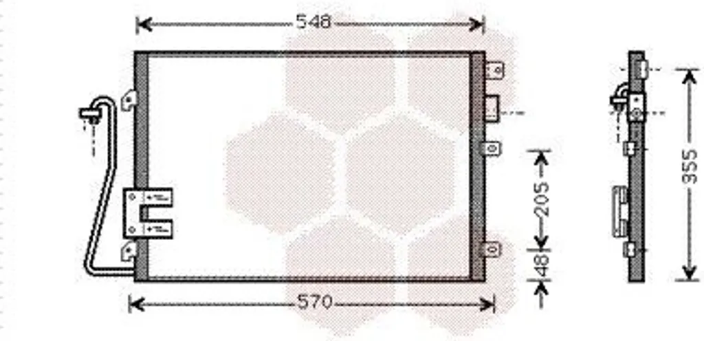 Condenseur Clim VAN WEZEL 43005376 avec Bouteille Filtrante Logan I Break