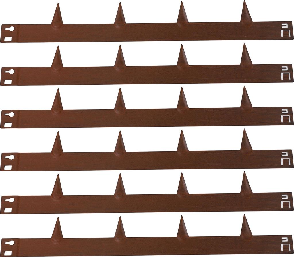 6 Stück Stahl Rasenkanten 100x13cm Flexibel biegbar Landschaftseinfassung Metall Gartenbeeteinfassung