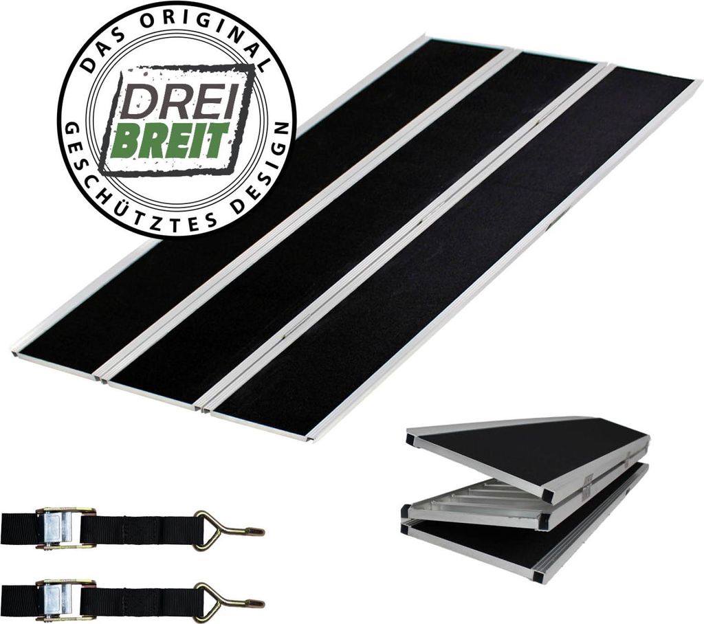 DREIBREIT by TRUTZHOLM Alu Auffahrrampe 175 cm 2-fach Produktbild 