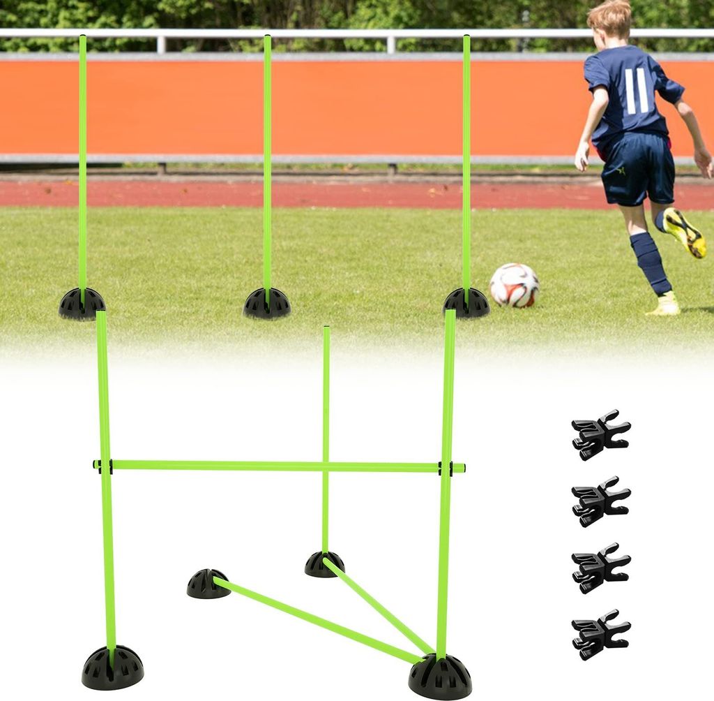 JNGLGO Sprungstangen-Set Agility Grid Set Trainingsstangen Agility Hürden Set Multifunktionales Hürdenset, für Konditionelles, Training, Dribbel...