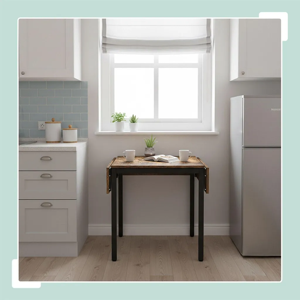 Petite table de cuisine escamotable 2-4 places - Format rectangulaire