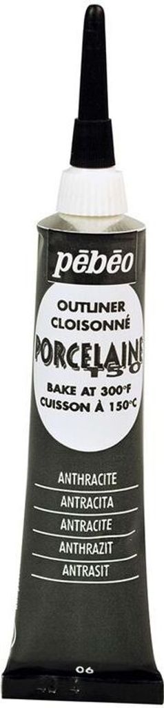 Pebeo Porcelaine 150 Outliner, 20 ml, 06 Anthrazit Produktbild 