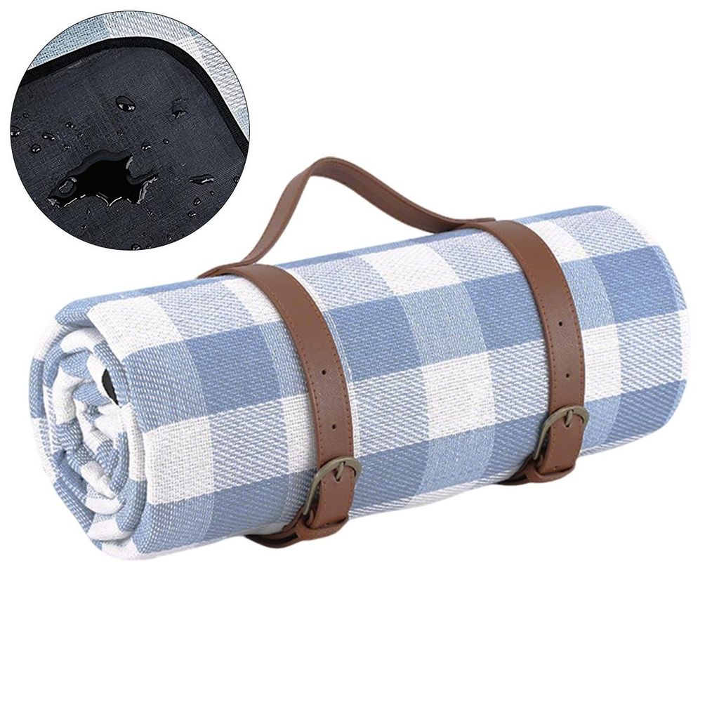 200×200 cm Picknickdecke,extra groß, wasserdicht & sandresistent, für 6–8 Erwachsene, dick gepolstert,kariert,ideal für Familie, Camping & Ou...