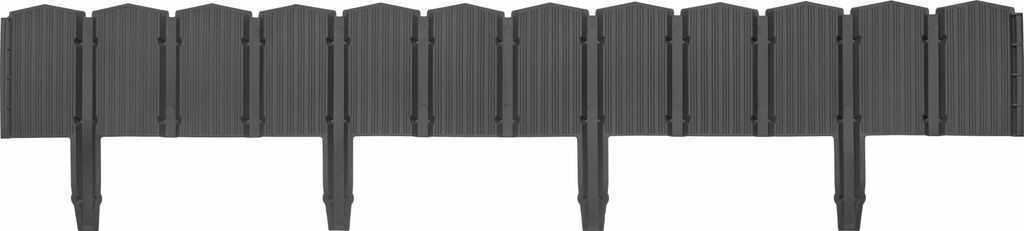 Palisade Edge Kunststoff Anthrazit 10,5 x 78,5 cm - Pro 4 Stück
