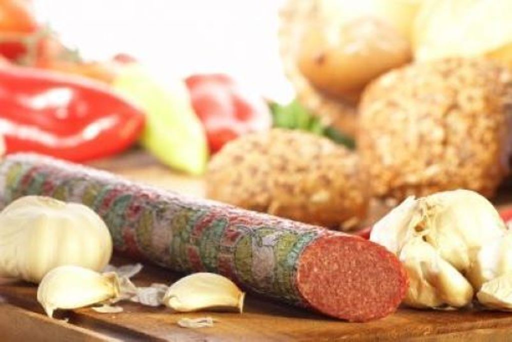 Knoblauch-Salami 300g, Rohwurst, Dauerwurst Produktbild 1