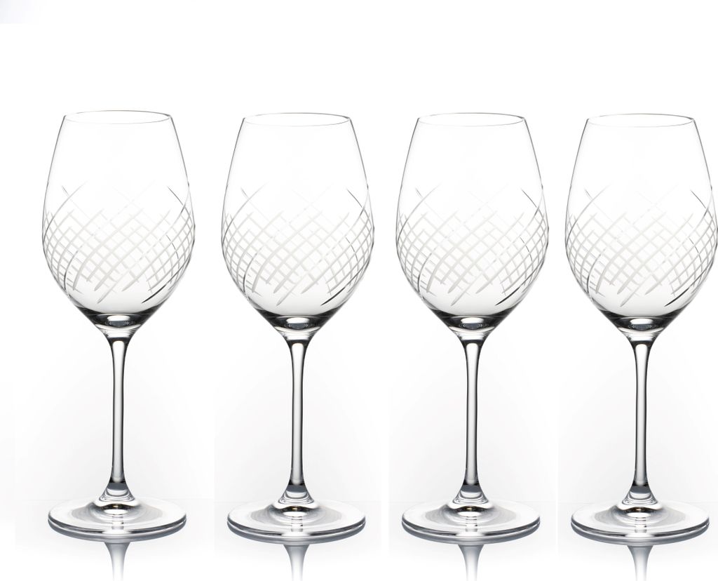 B.BOHEMIAN Weingläser WINDY 4er Set 470ml, Exklusiv Weingläser, Rotweingläser