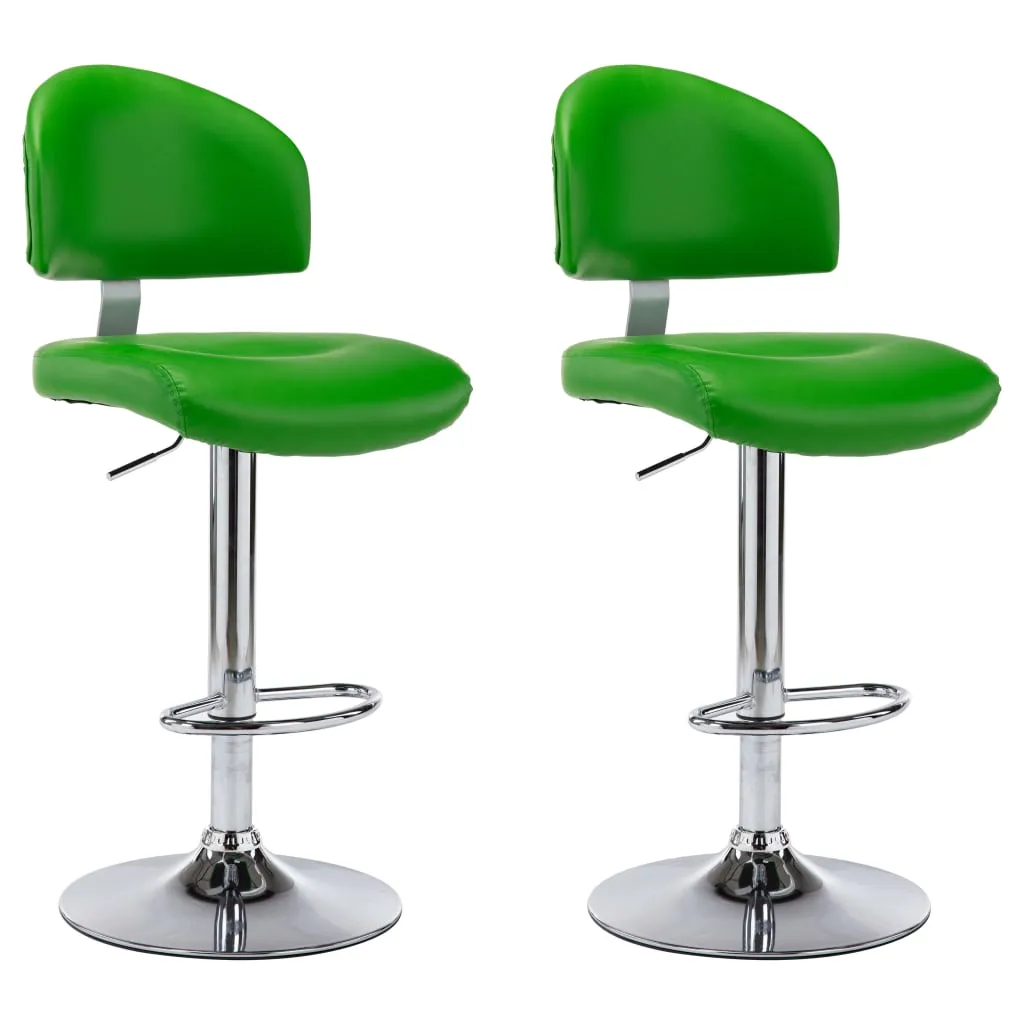 Set 2 Sgabelli Retro vidaXL Verdi - Similpelle Effetto Vintage Bar