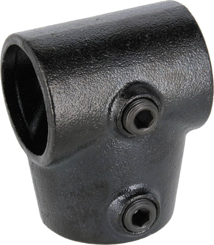 Rohrverbinder T-Verbinder kurz schwarz 1 1/2" (48,3 mm), verstellbar 0-11° AVERDE
