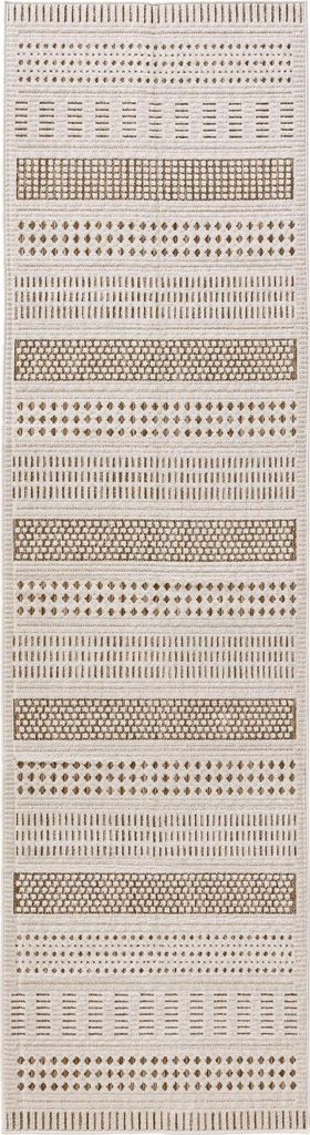 benuta In- & Outdoor Teppich Kaleo Creme/Beige 70x200 cm Produktbild 