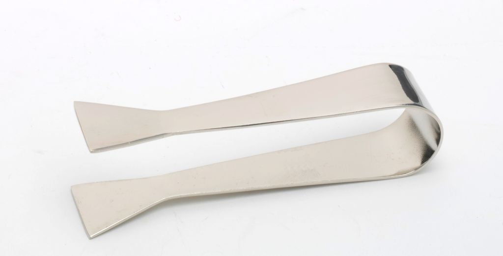 Hostien-Zange Länge 10 cm in Messing vernickelt Silber