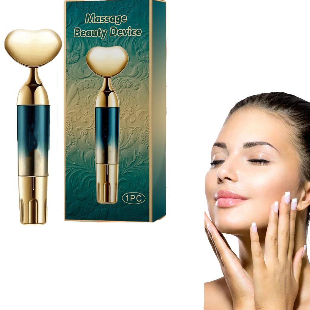 Gesichtsmassagegerät Anti Aging – Elektrischer Face Massager für straffe Haut, bessere Pflegeaufnahme & Glow Effekt