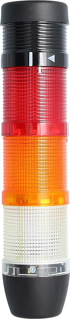 Colonne de signalisation LED clignotante tricolore avec buzzer 90db