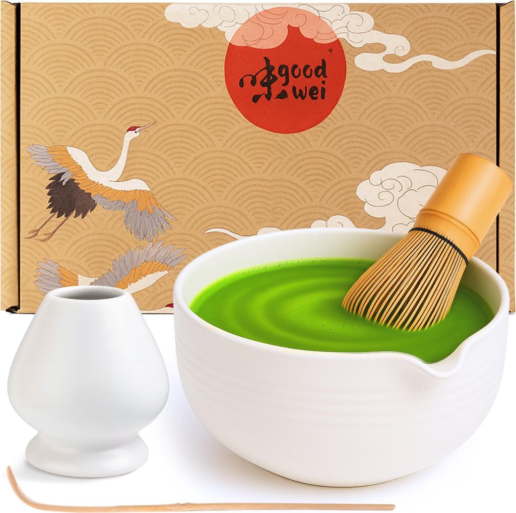 Set Matcha "Camellia White" con ciotola con beccuccio, Immagine del prodotto 