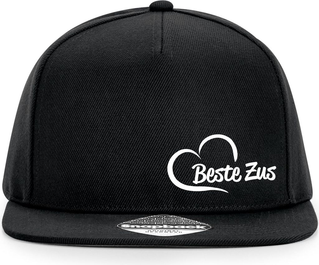 Huuraa Cappy Mütze Beste Zus Hart Black Polyester Snapback Kappe Geschenkidee