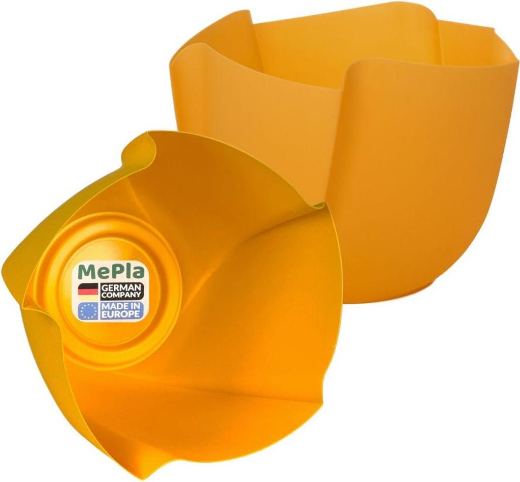 MePla - 20 Stück - Dekotopf Twister ø14 - Curry