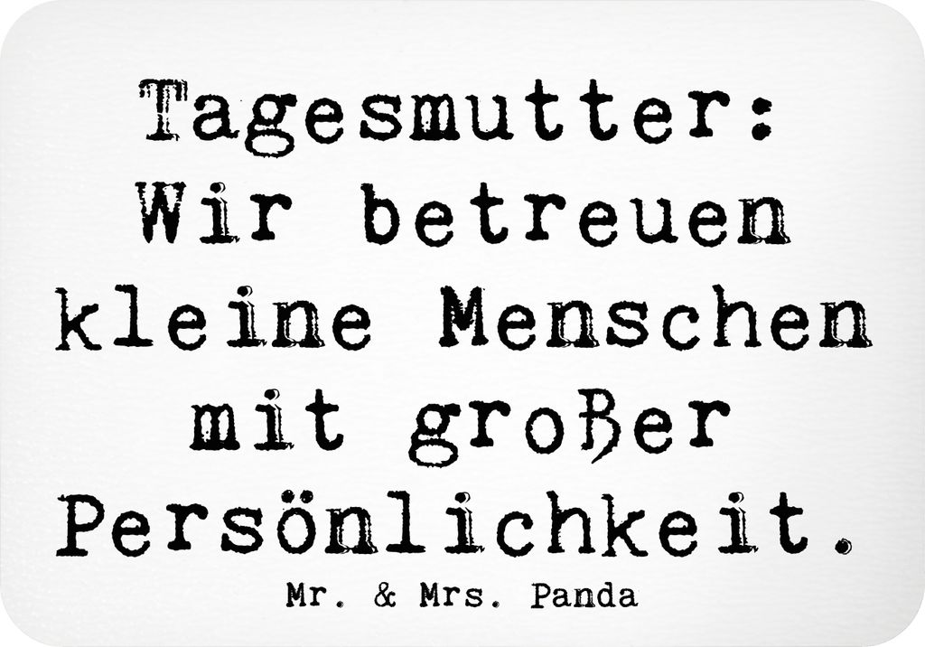 Mr. & Mrs. Panda magnet Spruch Tagesmutter Persönlichkeit - Weiß - Geschenk, whiteboardmagnet, wandmagnet, Förderung, Dekomagnet, Erziehung, Ber...