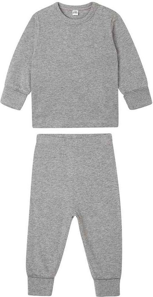 Babybugz - Schlafanzug mit langer Hose Schulter-Druckknöpfe für Baby PC5418 (86) (meliert meliert)