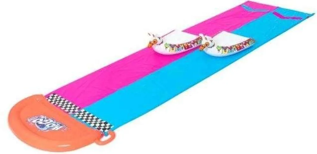 Toboggan Bestway 52320 H2GO avec jets d'eau intégrés et double piste