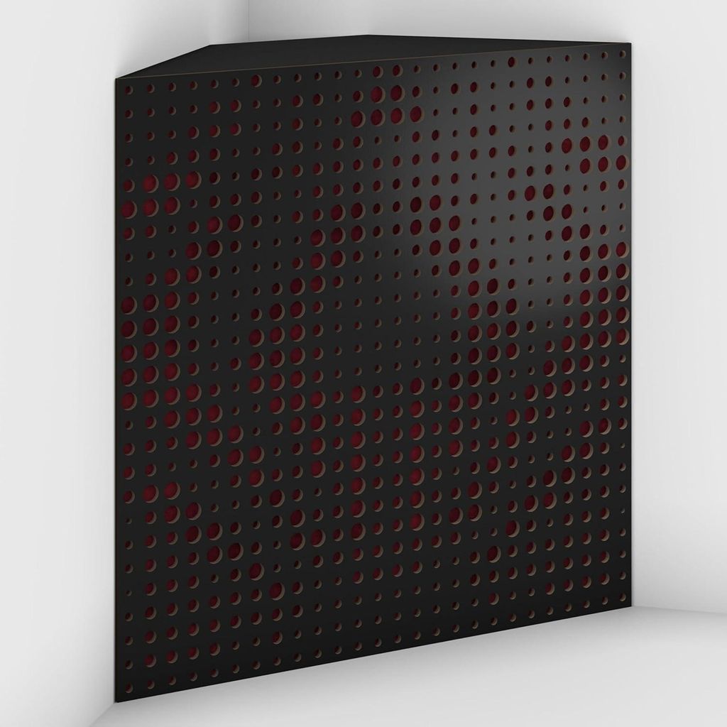 2er-Pack–Akustik-Bassfalle "Universe-F" mit Samtstoff zur Montage in der Ecke unter der Decke |50x50x15cm|Behandlungen [UNIVERSE-15 Schwarz|Borde...