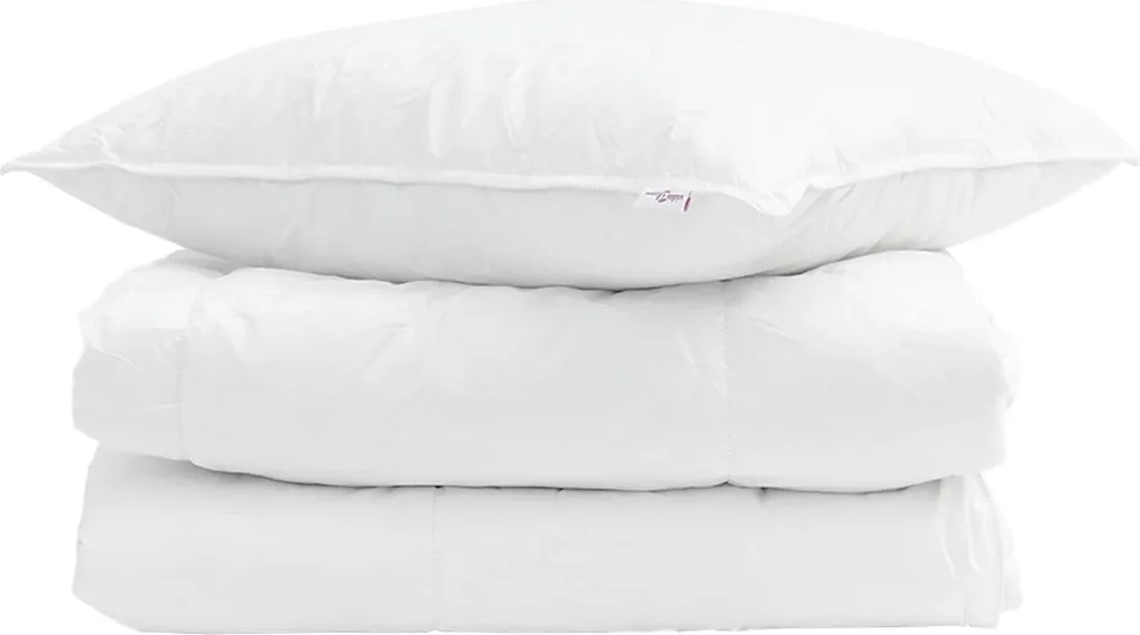 Set Letto vidaXL Piumino Estivo e Cuscino Bianco Microfibra 2 pz