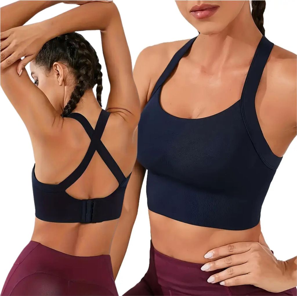 FIT4MED | Sport-bh - Schwarz - Unterbrustumfang 69-77 Cm - Bequemer Sport-bh - Atmungsaktives Material