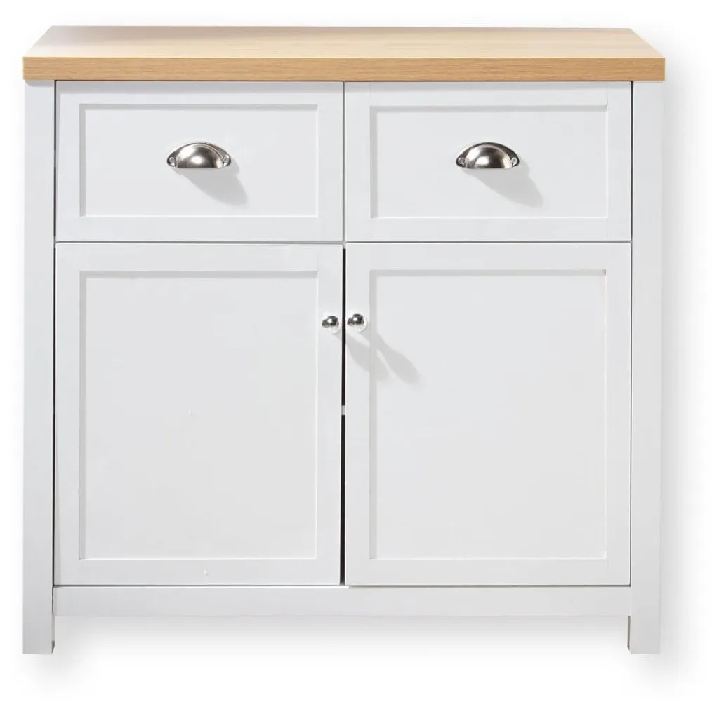 Optimisez votre rangement : Commode compacte L80cm 2 portes 2 tiroirs