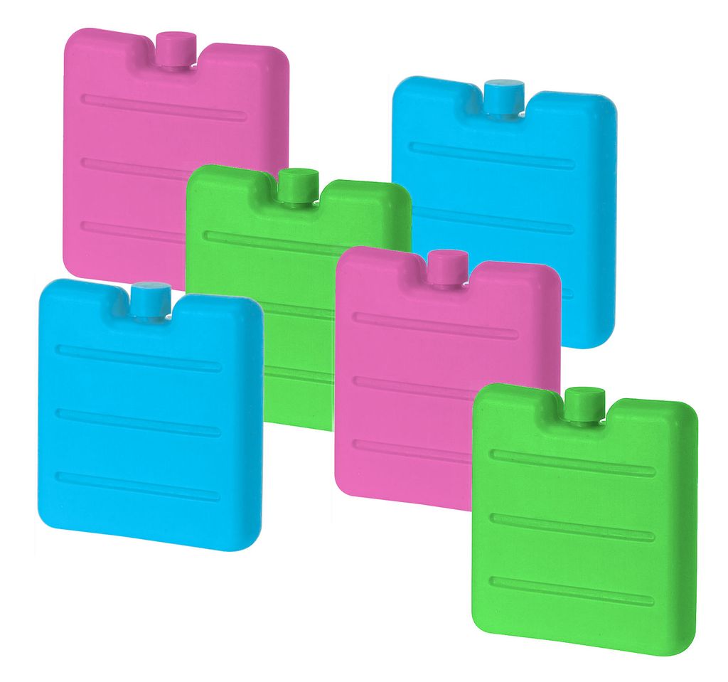 Farbige Mini Kühltasche 2,4 L mit Kühlelement 200 ml und Brotdose 1,1 L