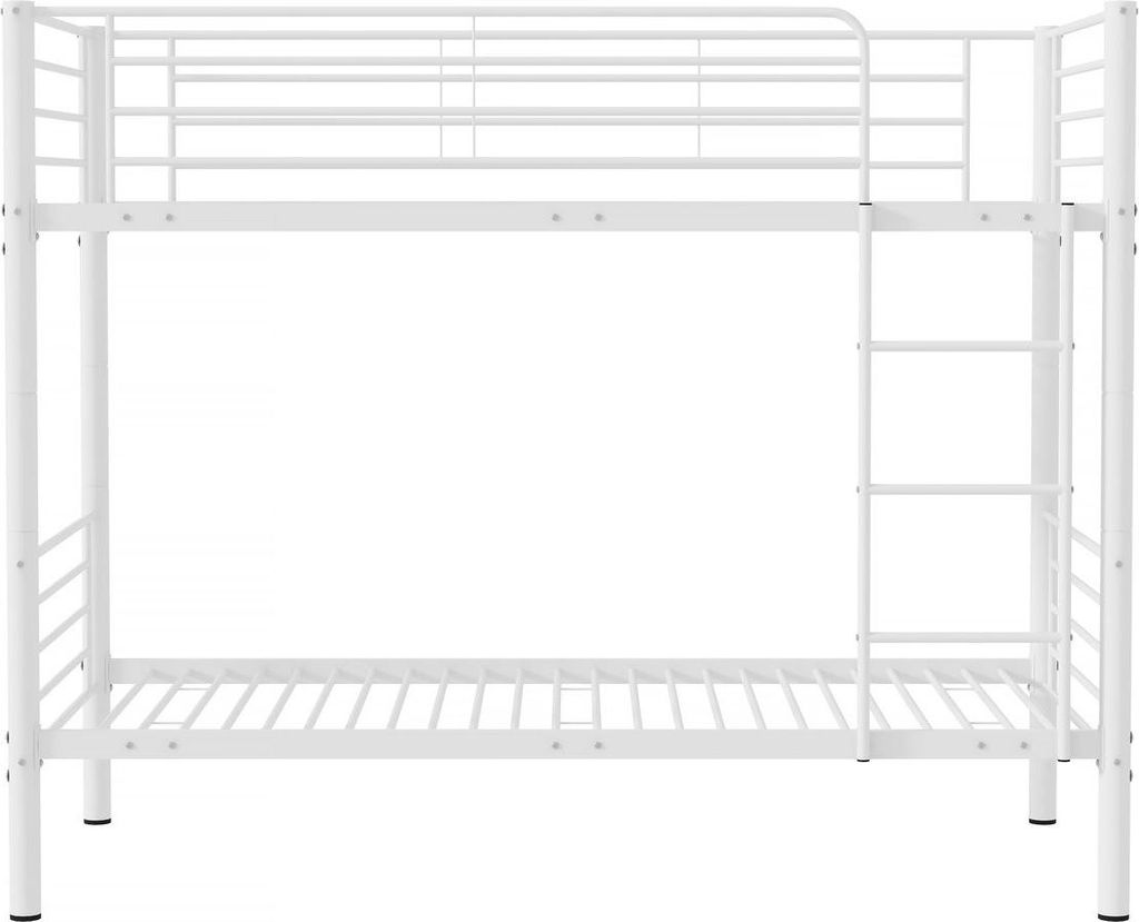 Letto a castello "ADAM" - 90 x 190 cm - metallo - bianco Immagine del prodotto 