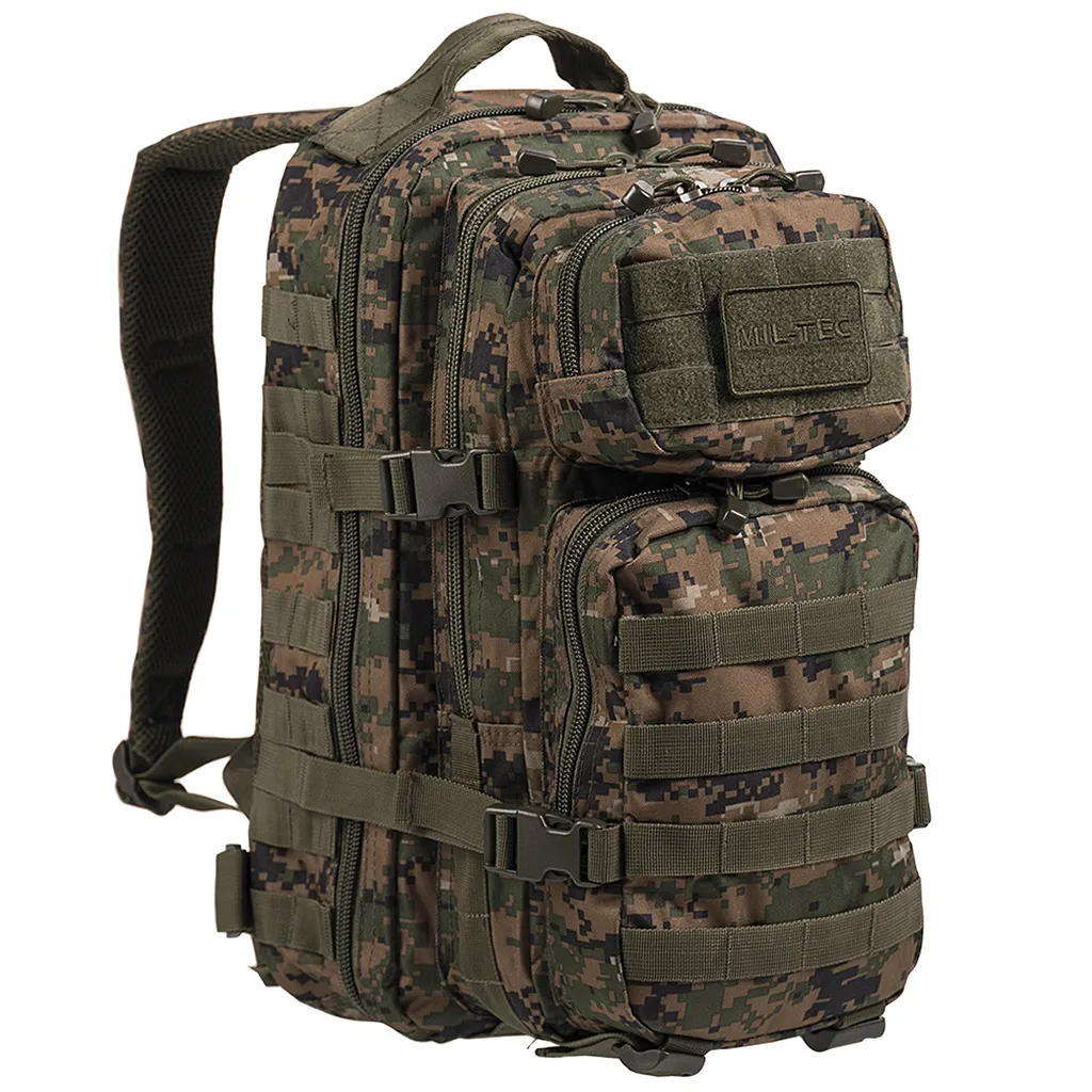 Sac d'assaut US 20L Woodland Digital - Sac à Dos Militaire Compact Tactique