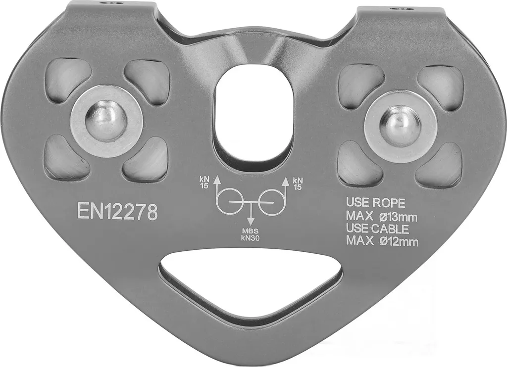 Poulie Double Axe Anti-Friction en Aluminium Aviation pour Escalade