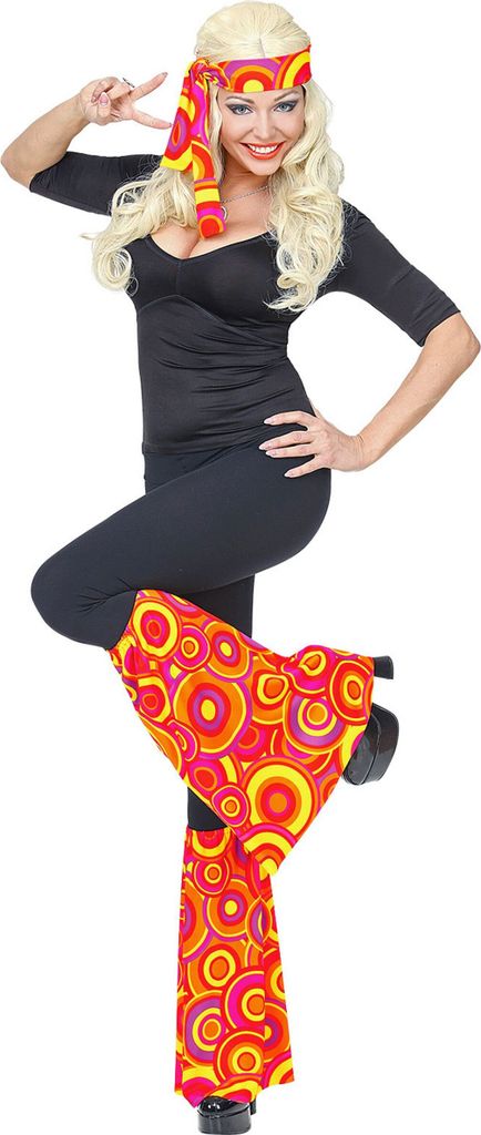 Kostüm Set Stirnband und Stulpen - Hippie Verkleidung 70er Produktbild 