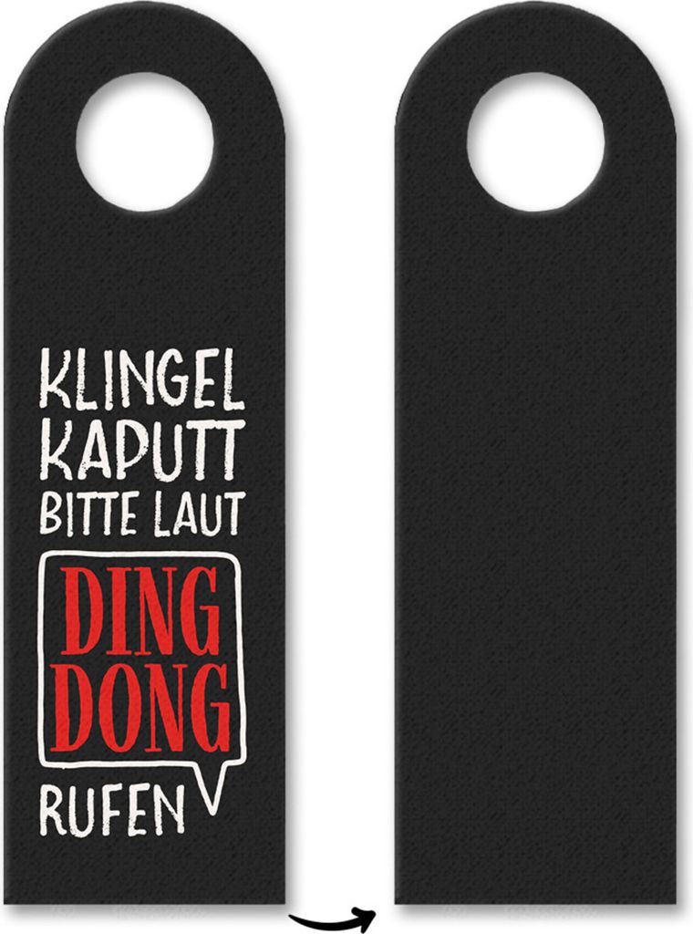 3x Klingel kaputt, bitte laut Ding Dong rufen Türhänger in rot Türhänger