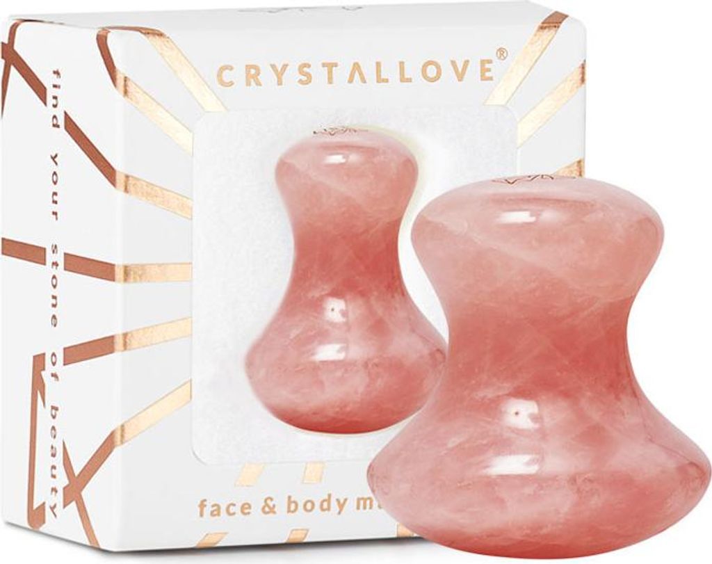 CRYSTALLOVE - Masseur facial en quartz rose, 1pc Image du produit 
