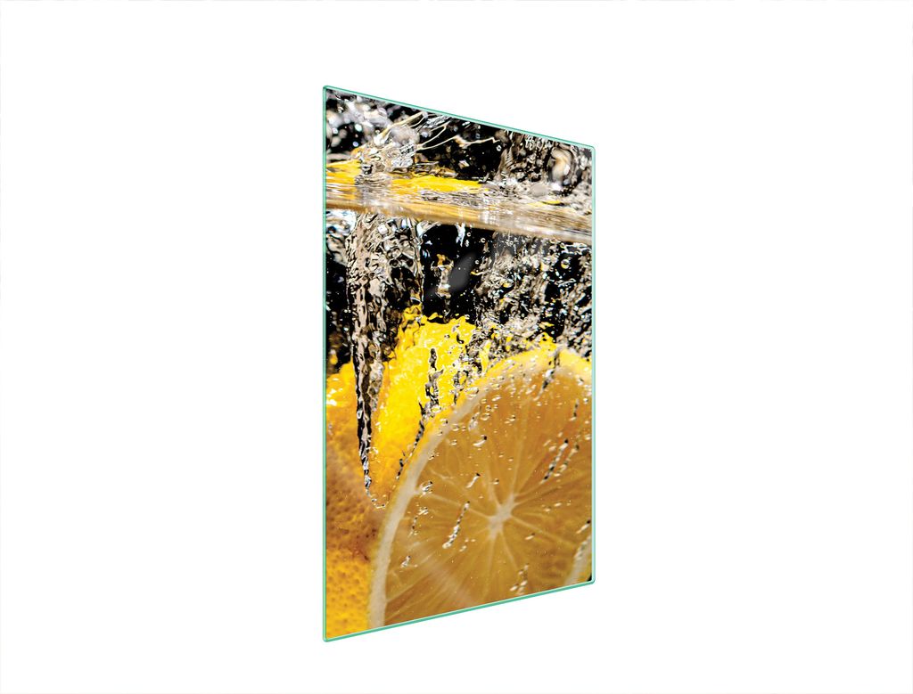 Herdabdeckplatte 35x52 Glaskeramikkochfeld Abdeckung Spritzschutz Glasplatte Deko Schneidebrett Zitrone Schwarz