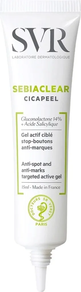Éliminez les boutons et marques avec Sebiaclear Cicapeel 15ml SVR Gel