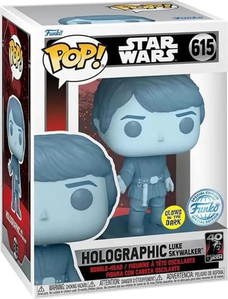 Figurine Pop Star Wars 615 Luke Skywalker Hologramme Edition Spéciale