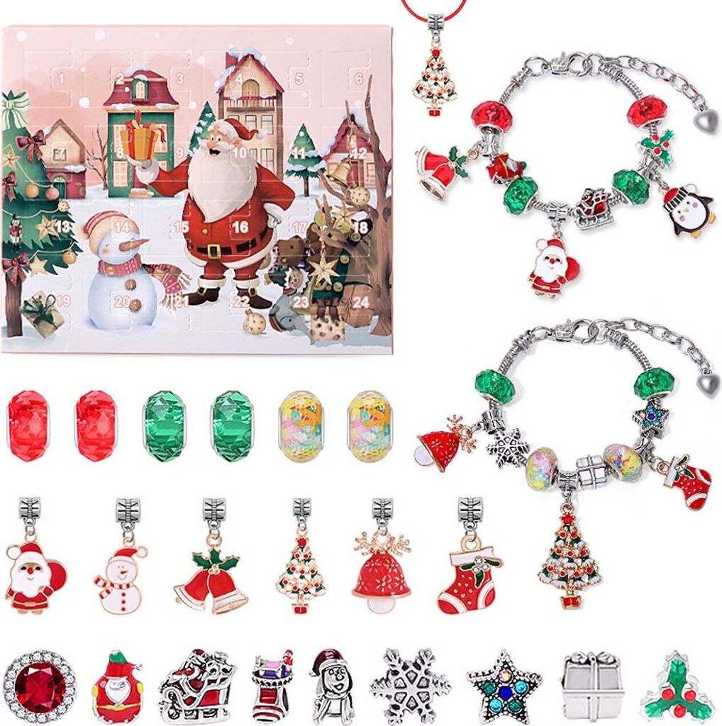 DIY Perlen-Adventskalender - 24-teiliges Set für Armbänder