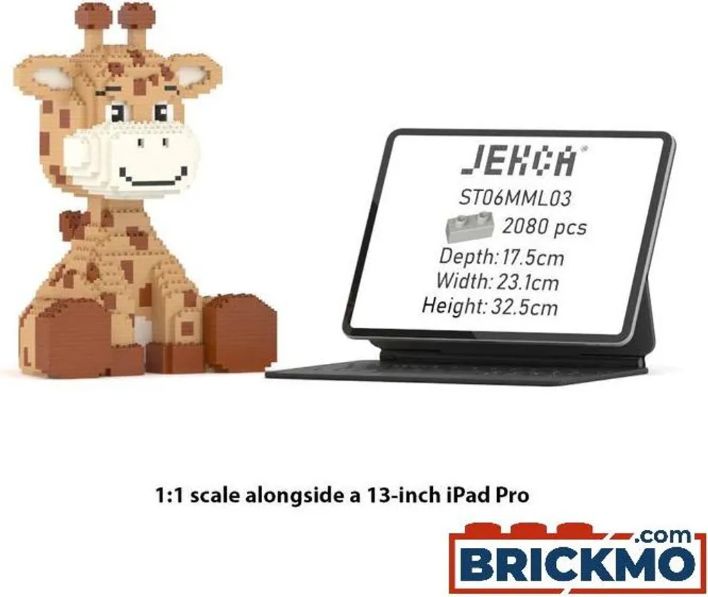 JEKCA Tirelire Girafe en Briques 01 ST06MML03 - Jeu de Construction DIY