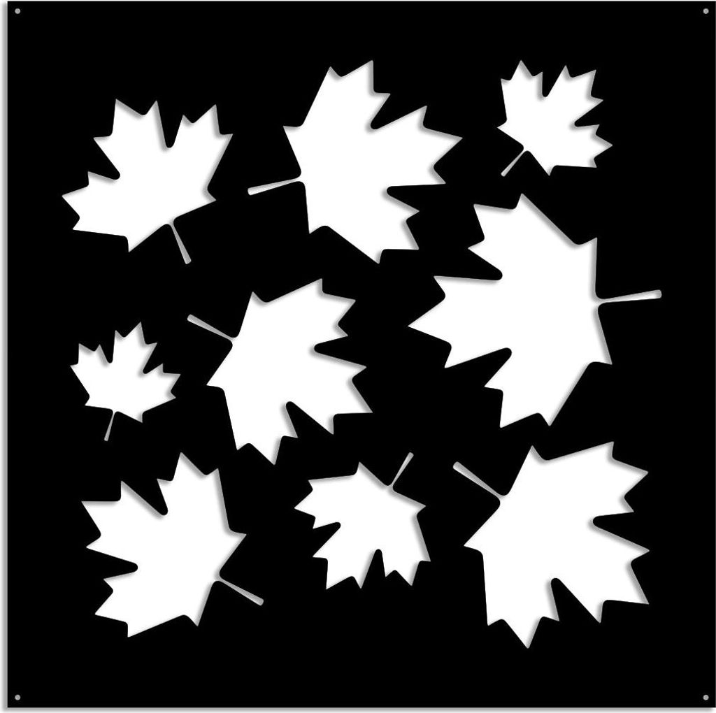 MAPLE – Perforiertes PVC–Panel – Sonnenschutz 48x48 cm schwarz