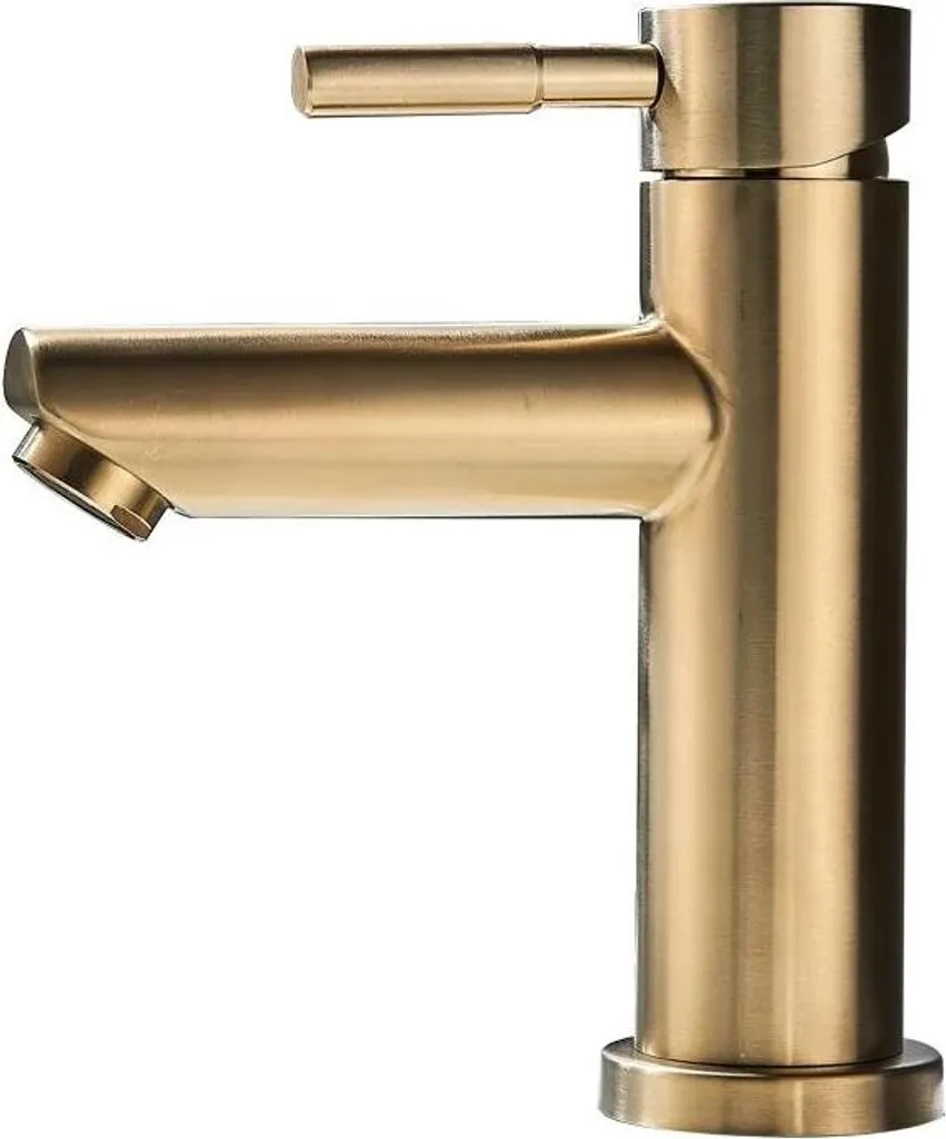 Miscelatore Monocomando Lavabo Nero e Oro - Rubinetto Alta Qualità Ottone