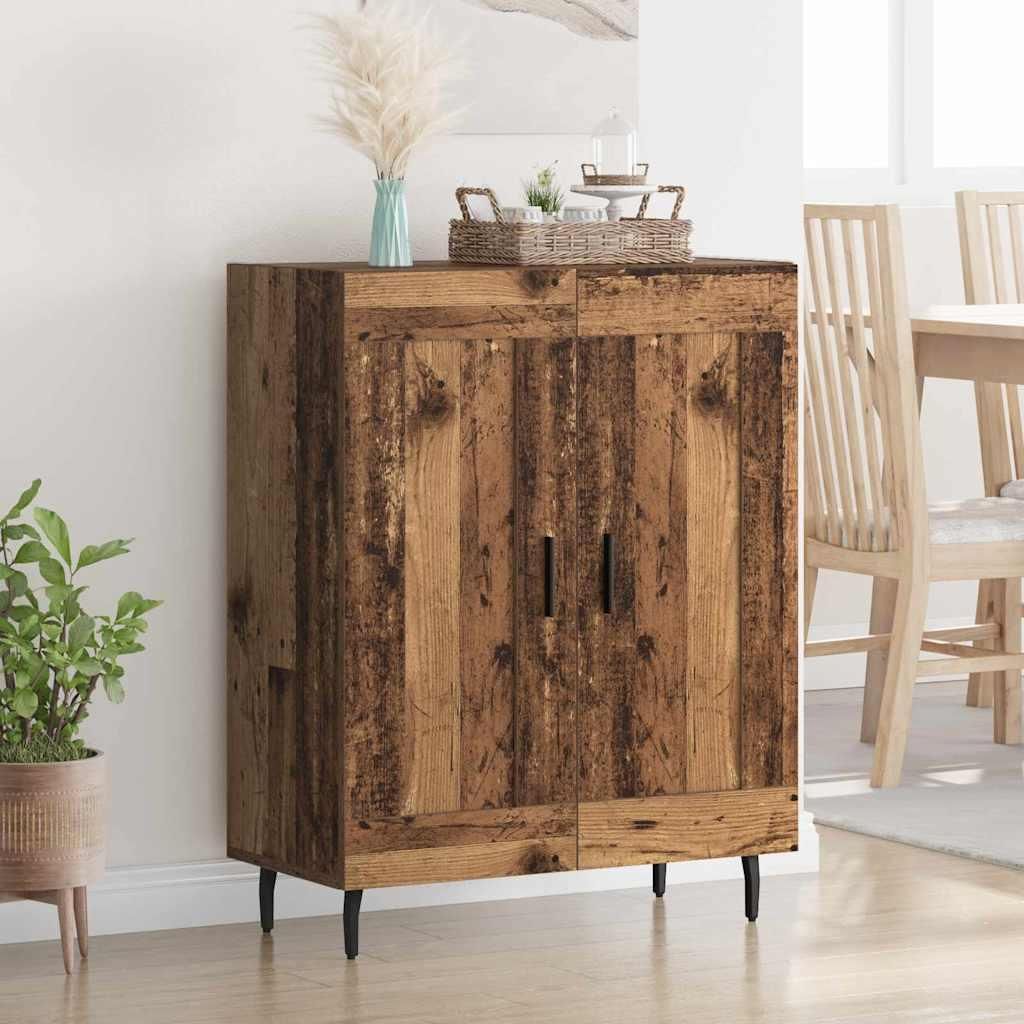 "Schlussverkauf" Sideboard 1 PC - Anrichte/Kommode - Max. Gewicht: 120 kg - Altholz 69,5x34x90 cm Verbundholz und Eisen C6966