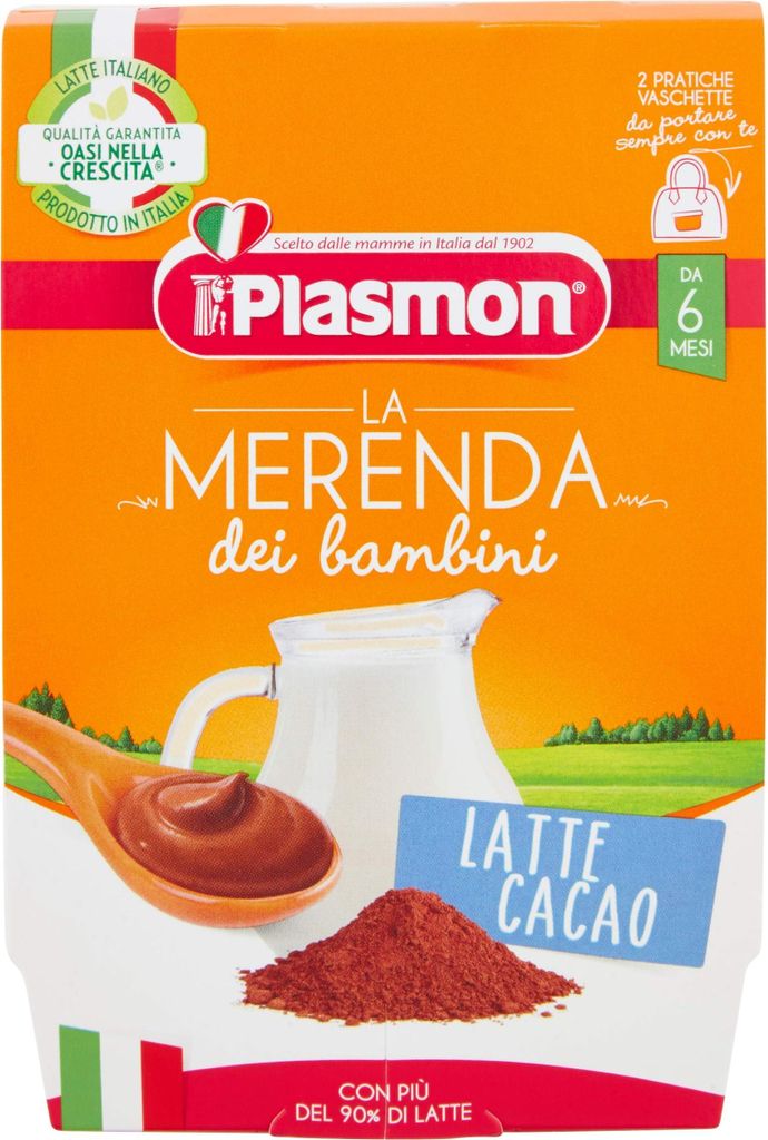 Plasmon Merenda Latte Cacao 2x120gr