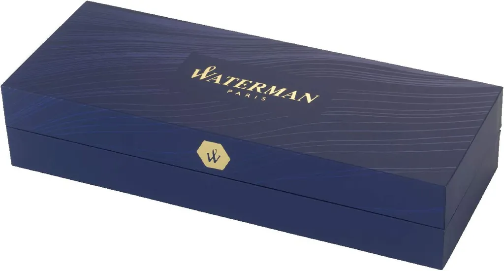 Stylo Bille de Luxe Waterman Carène Brun Ambre, Pointe Moyenne Bleue