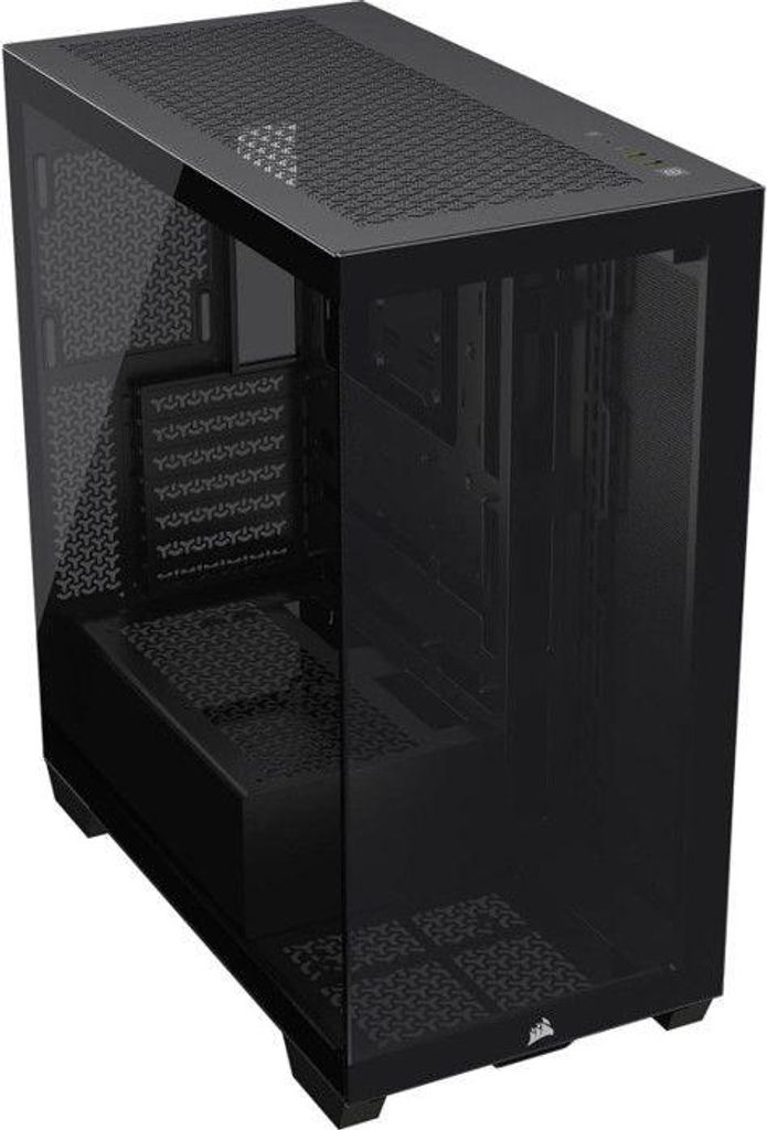 PC Gehäuse Corsair 3500X LXR LINK, Tempered Glass Mid-Tower, 3x LX120-R RGB Lüfter mit Inversrotor, Schwarz